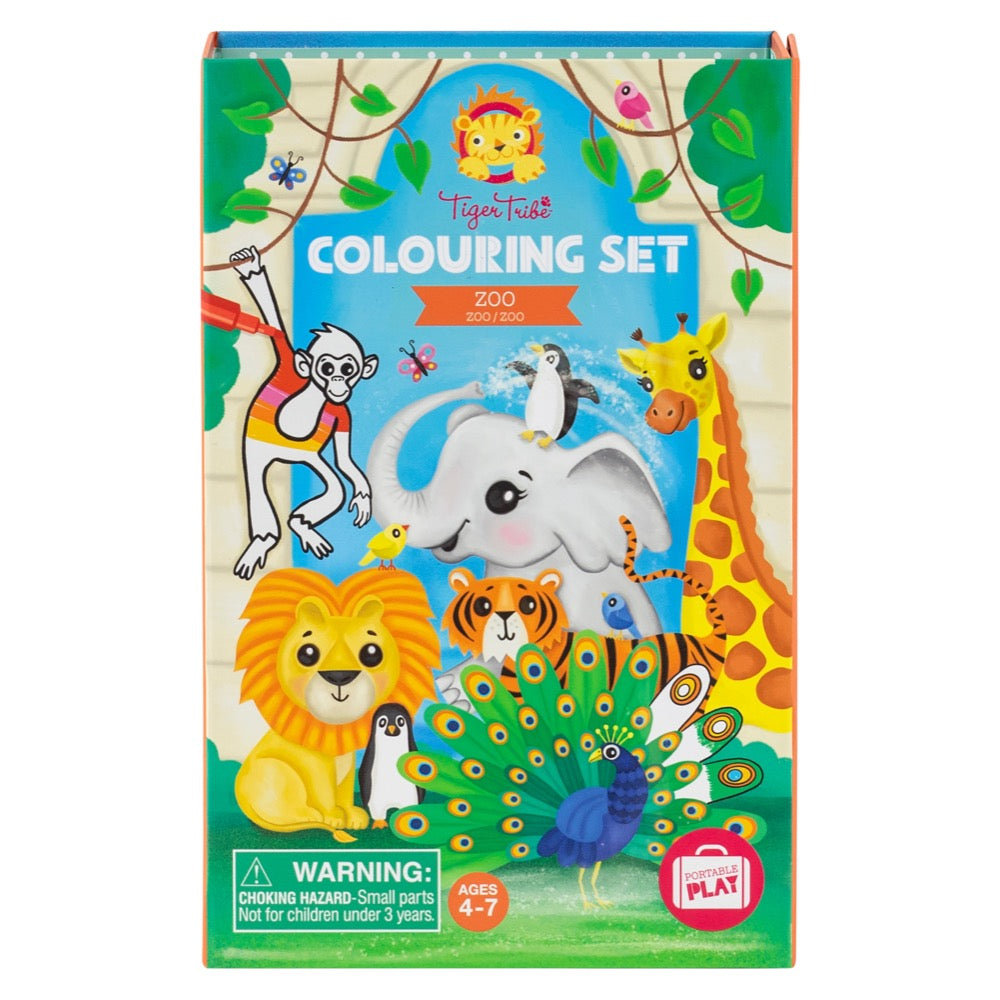 TIGER TRIBE ZOO COLOURING SET