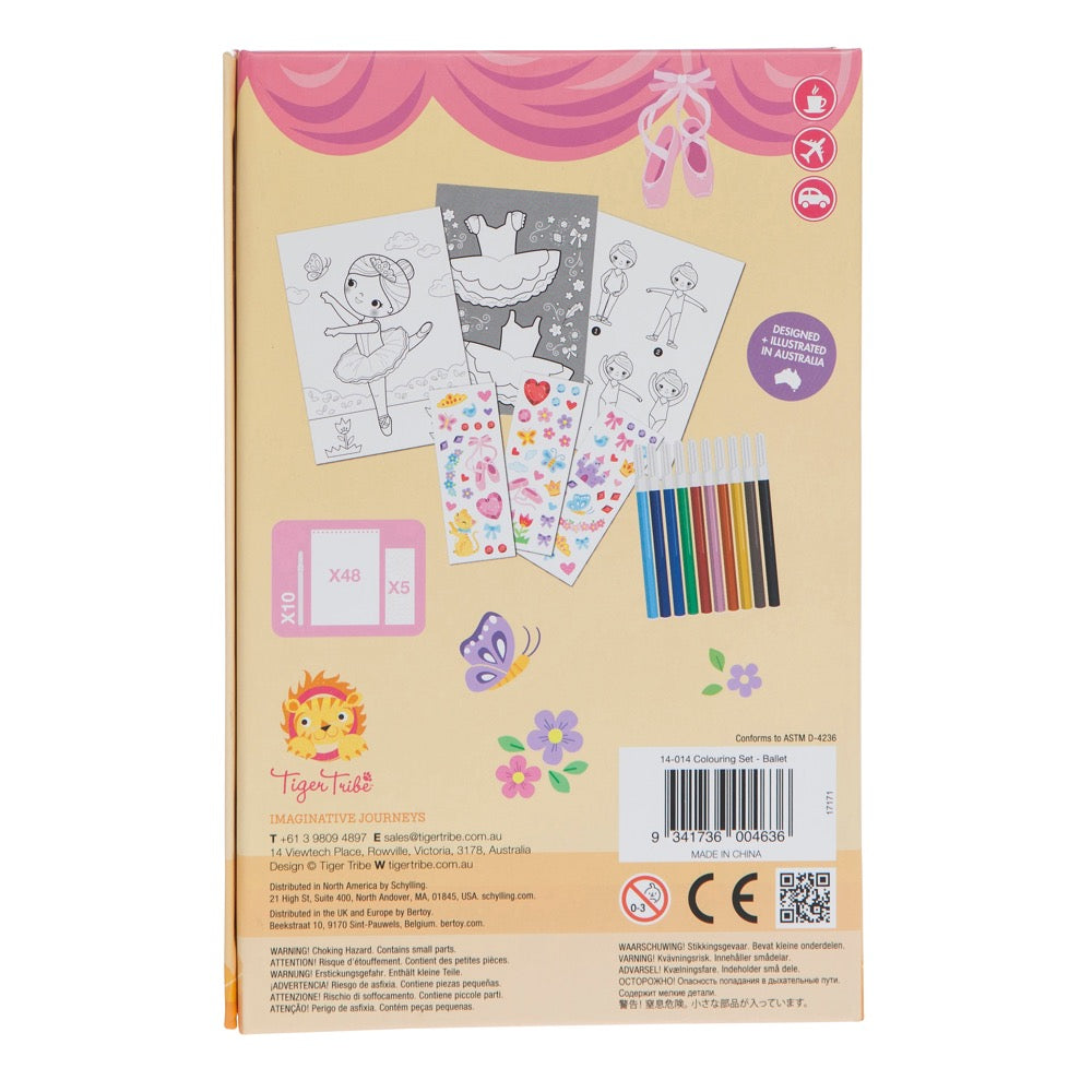 TIGER TRIBE BALLET COLOURING SET