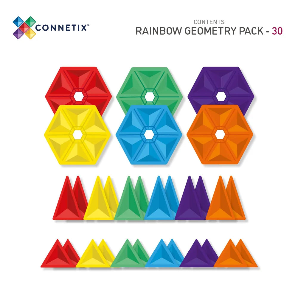Connetix RAINBOW GEOMETRY PACK 30 PIECES