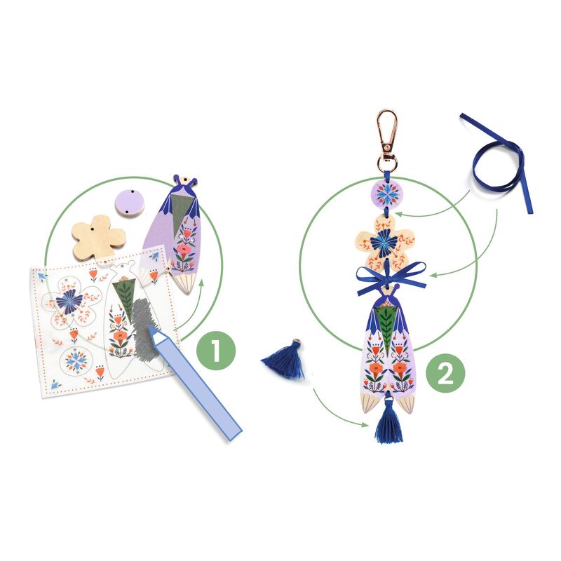 DJECO DO IT YOURSELF BUTTERFLIES BAG CHARMS