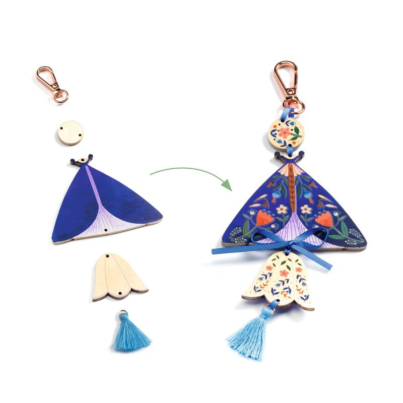 DJECO DO IT YOURSELF BUTTERFLIES BAG CHARMS