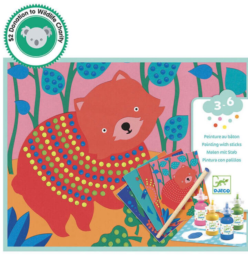 DJECO WOMBAT PAINT WITH STICKS SET