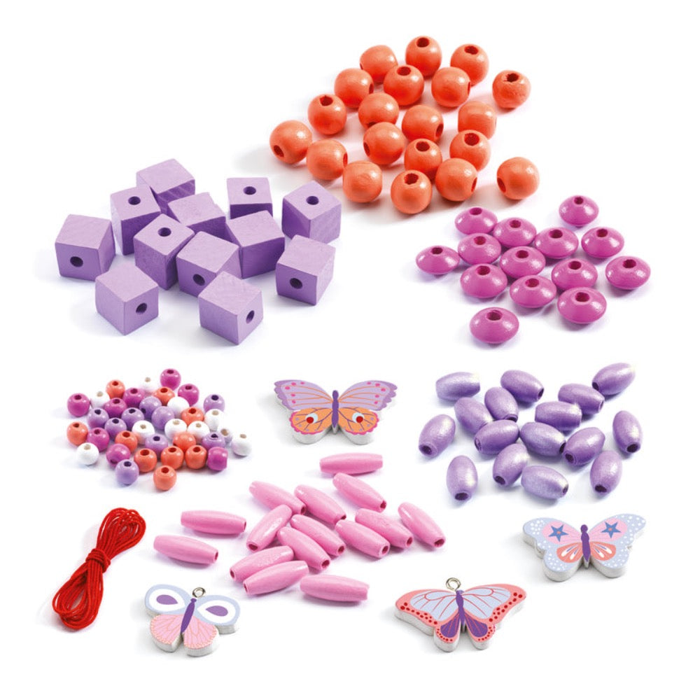 WOODEN BEAD KIT BUTTERFLIES
