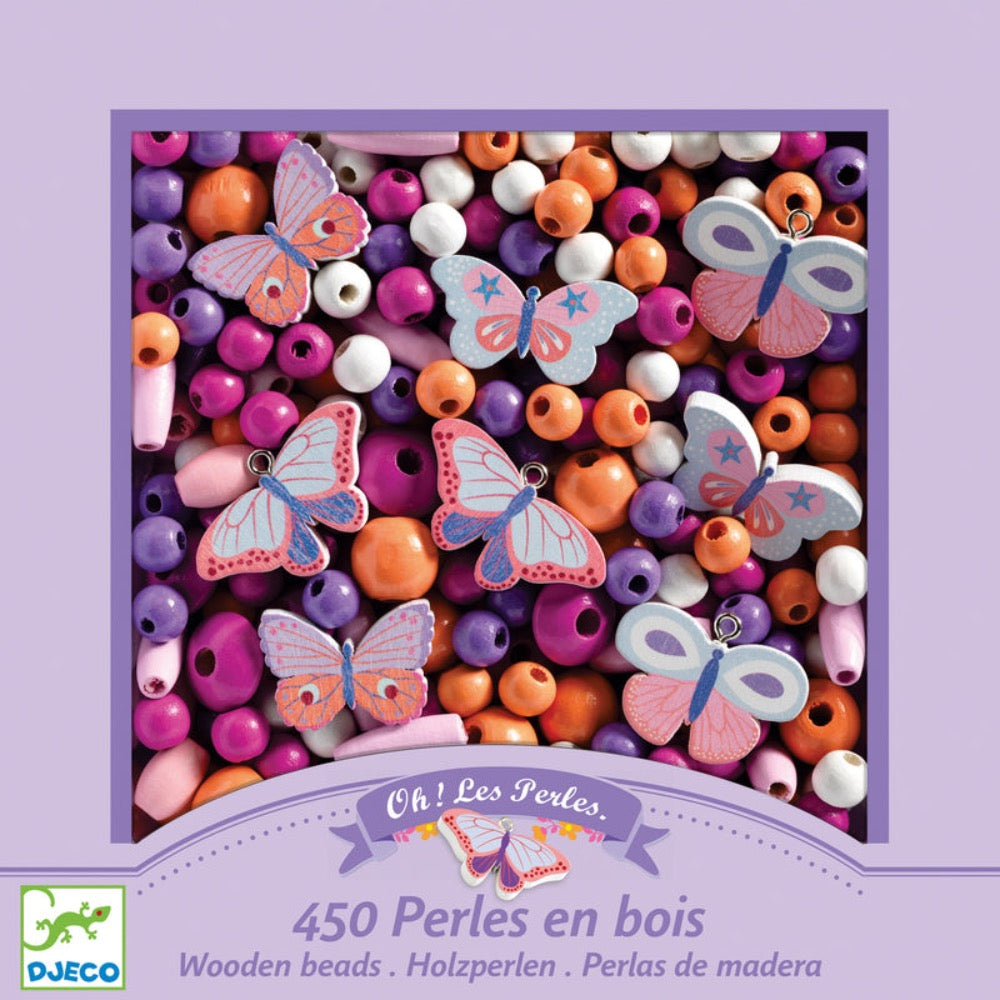 WOODEN BEAD KIT BUTTERFLIES