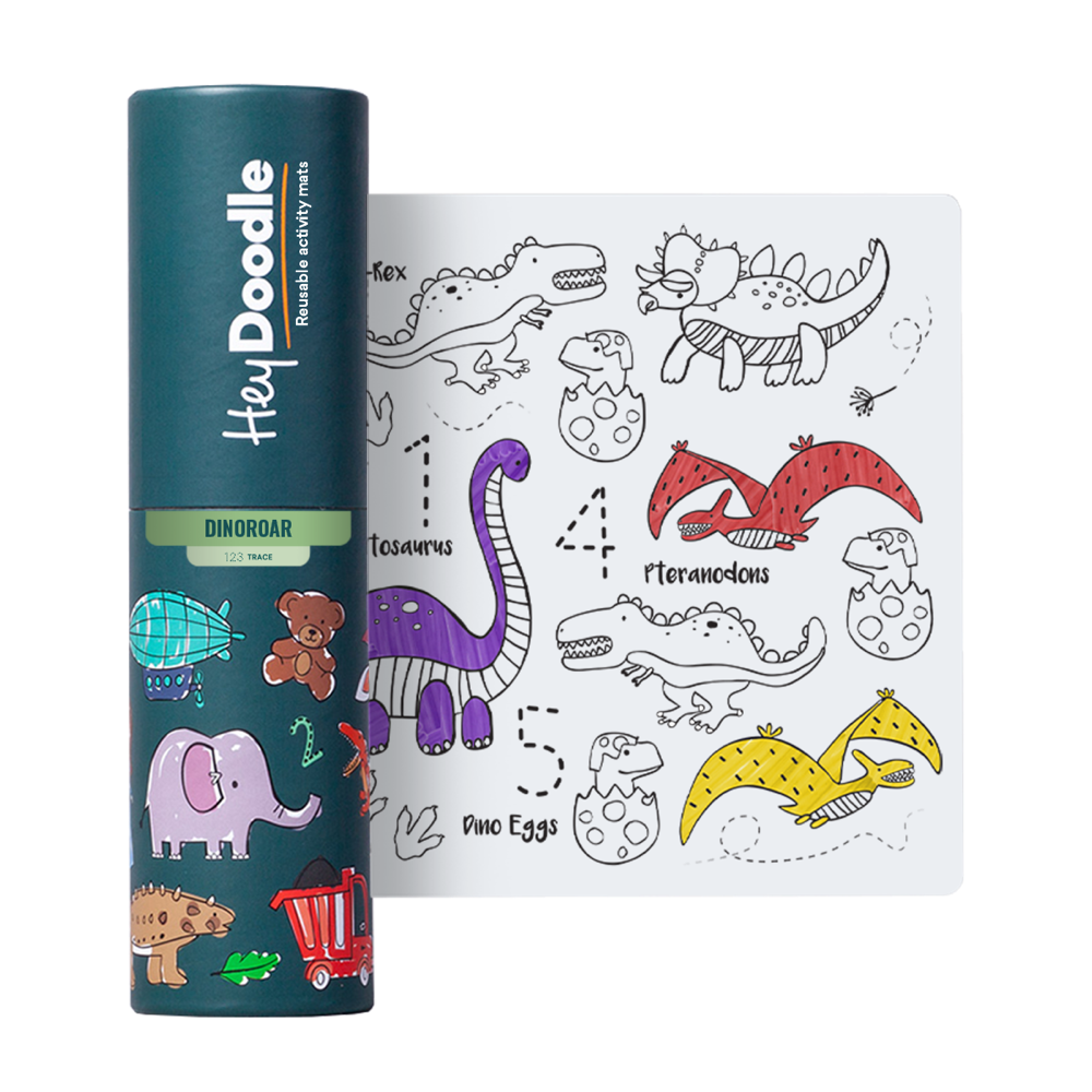 HEY DOODLE MINI MAT 123 DINO ROAR