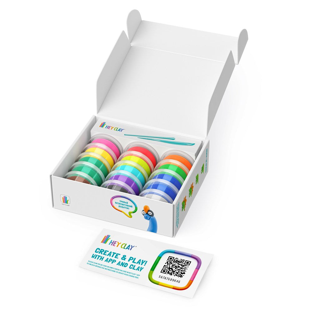 HEY CLAY DINO SET (15 CANS)