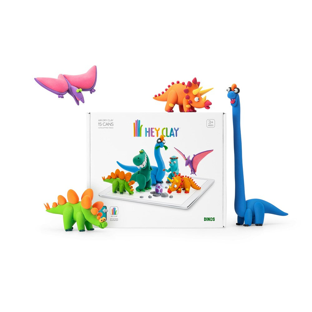 HEY CLAY DINO SET (15 CANS)