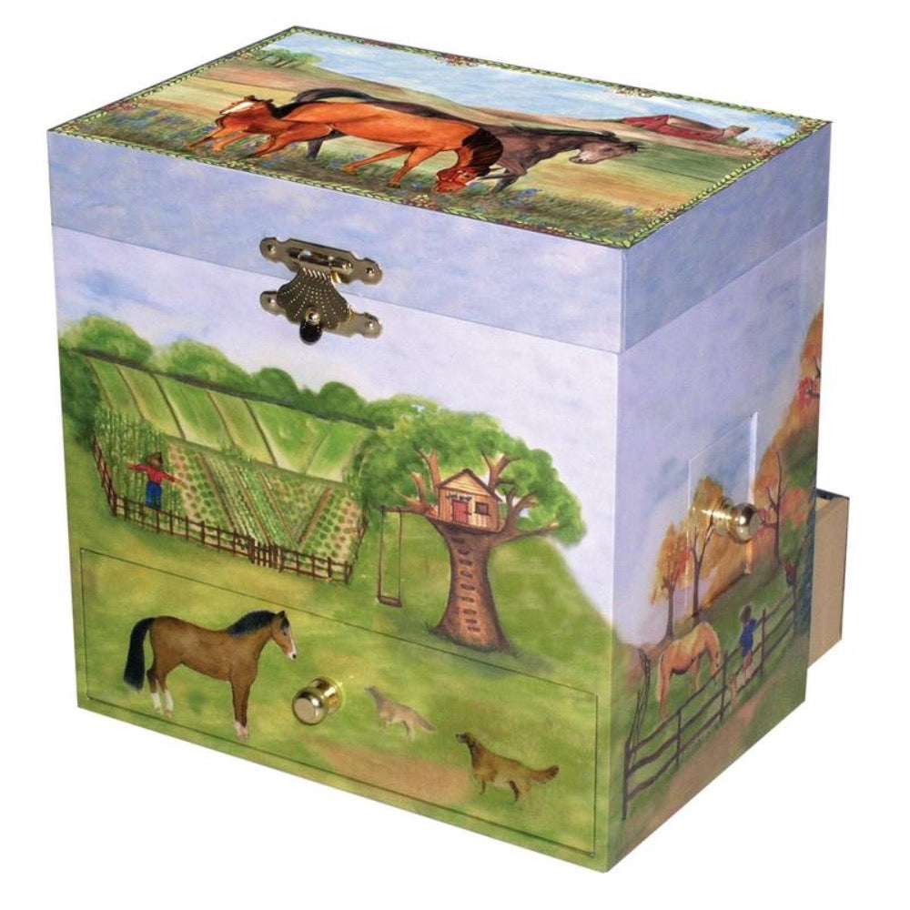 ENCHANTMINTS HORSE RANCH MUSIC BOX