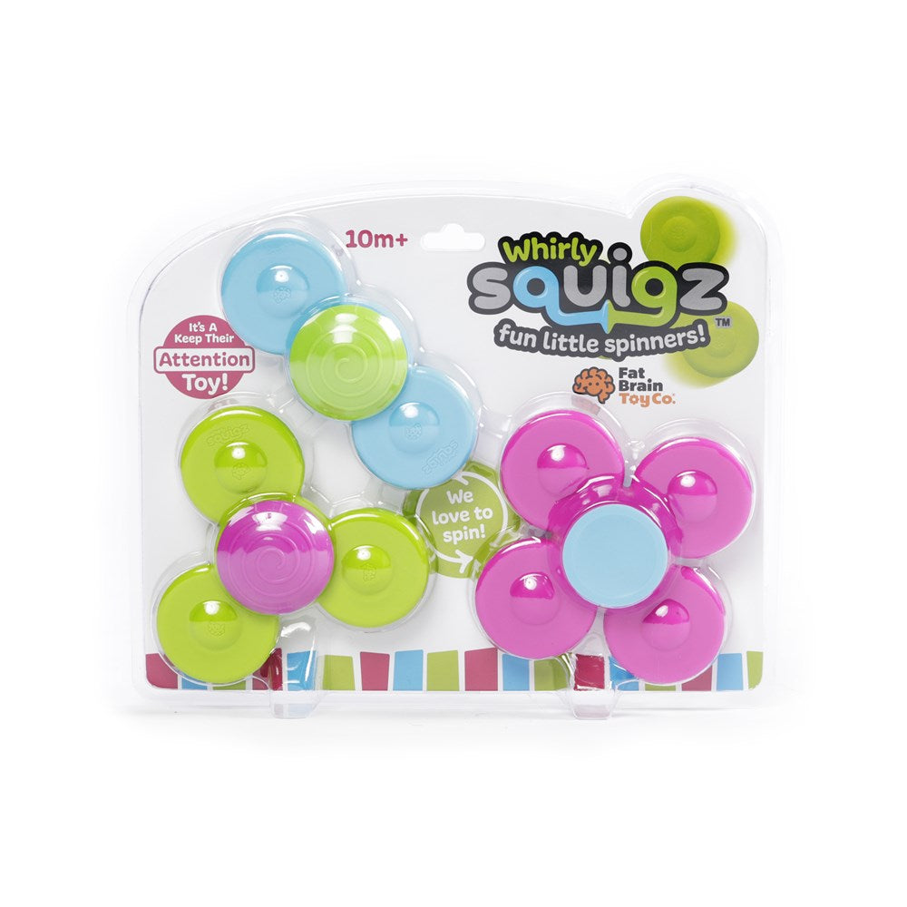 FAT BRAIN TOYS WHIRLY SQUIGZ SPINNER SET