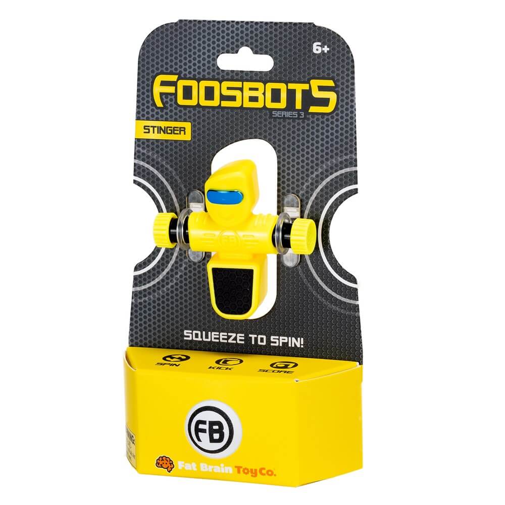 FAT BRAIN TOYS FOOSBOTS SINGLE STINGER YELLOW