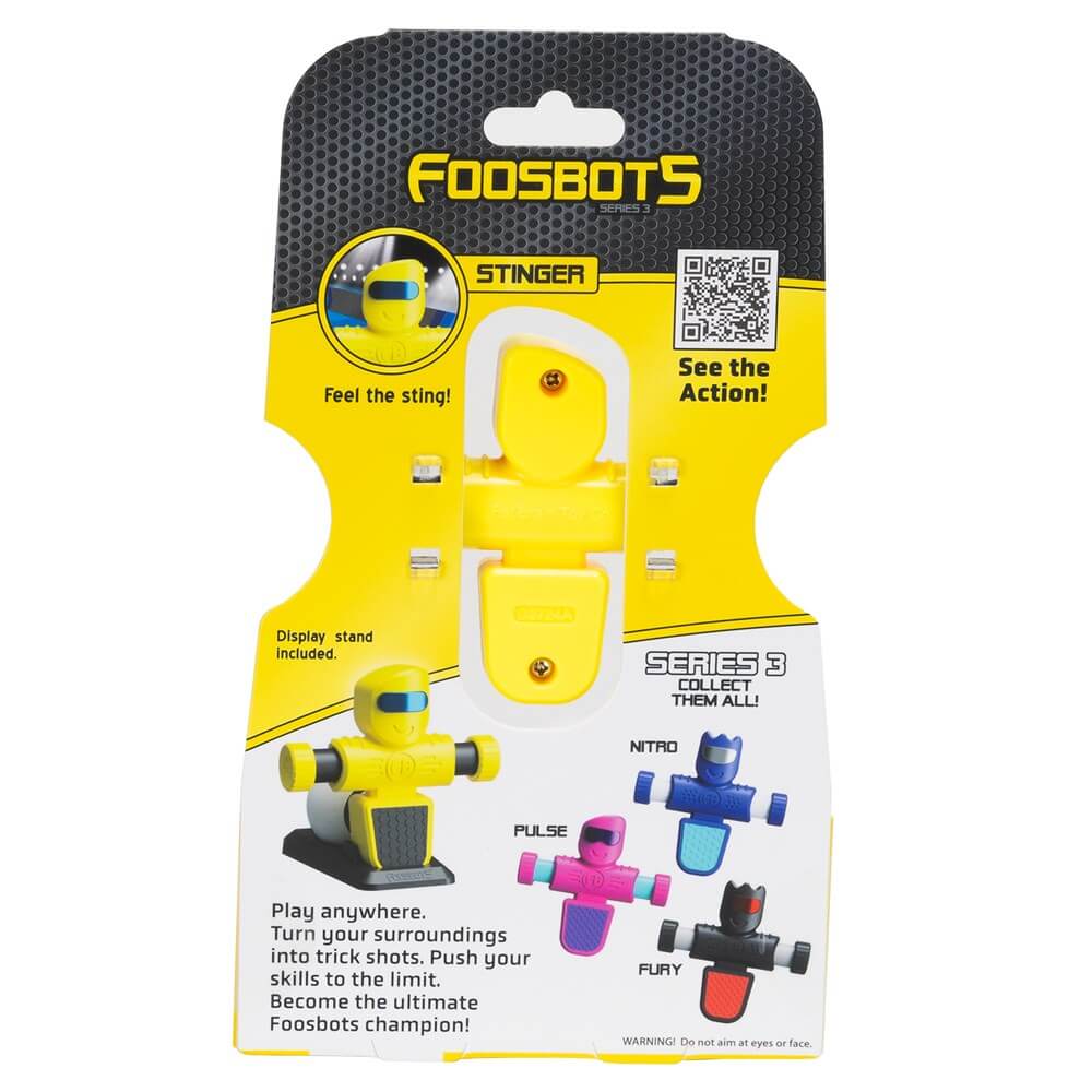 FAT BRAIN TOYS FOOSBOTS SINGLE STINGER YELLOW