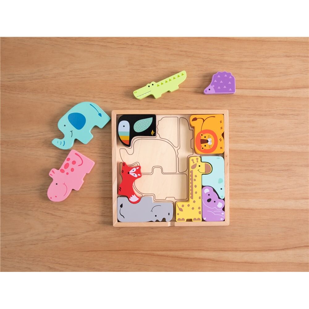 FAT BRAIN TOYS ANIMAL BLOCK PUZZLE