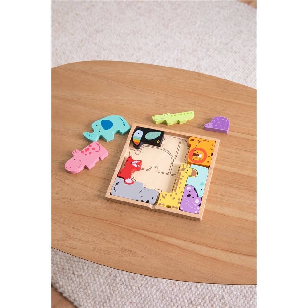 FAT BRAIN TOYS ANIMAL BLOCK PUZZLE