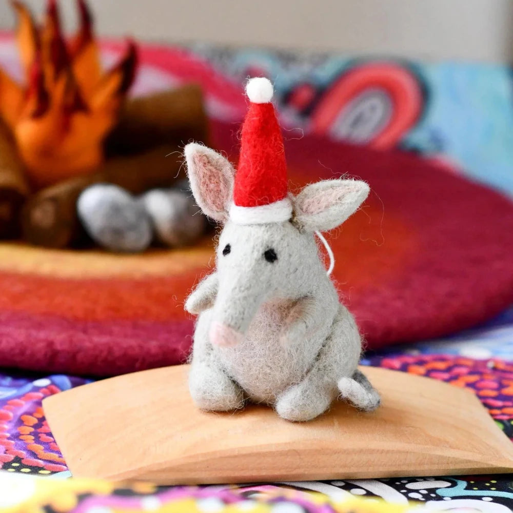 TARA TREASURES FELT BILBY CHRISTMAS ORNAMENT