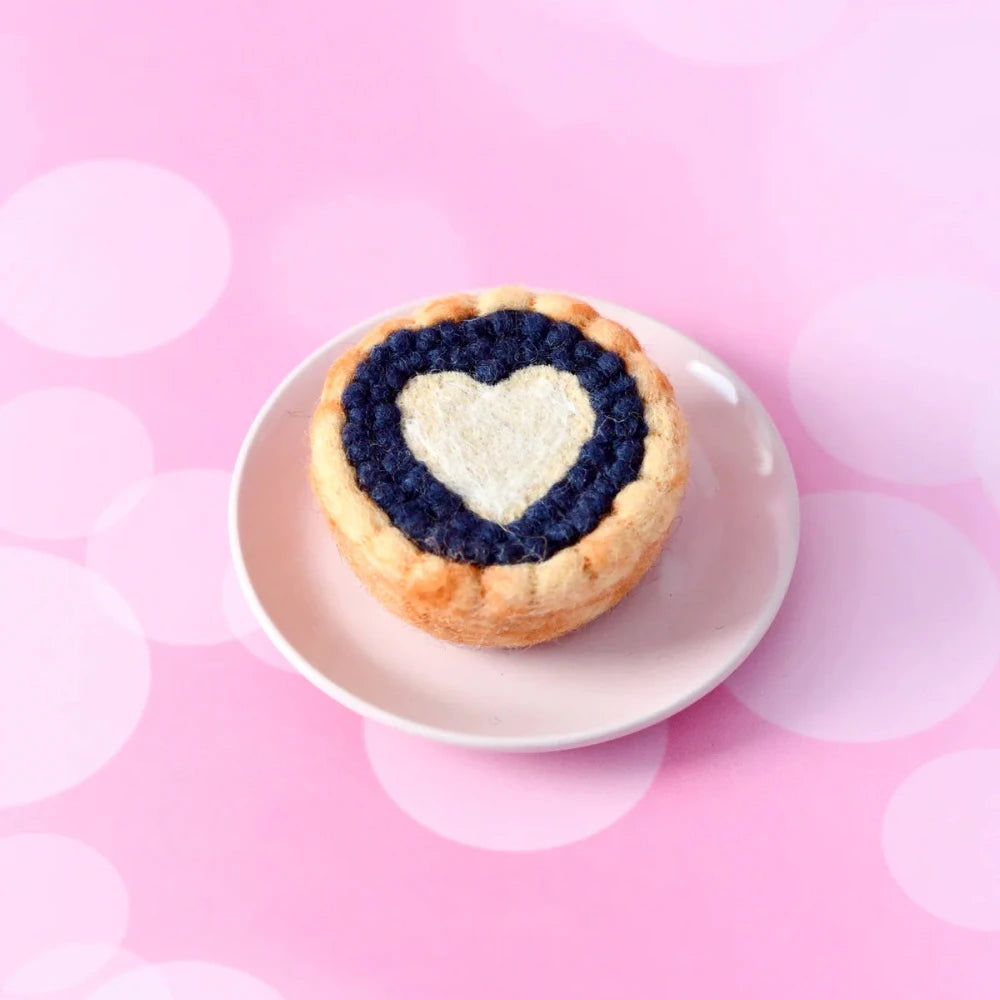 TARA TREASURES FELT BLUEBERRY TART