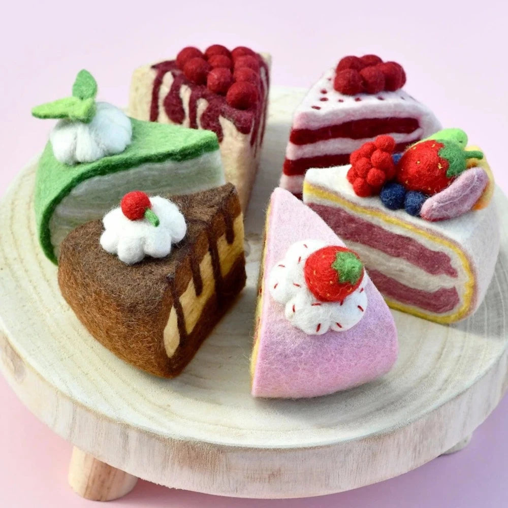 TARA TREASURES FELT FRESH FRUIT TORTE CAKE SLICE