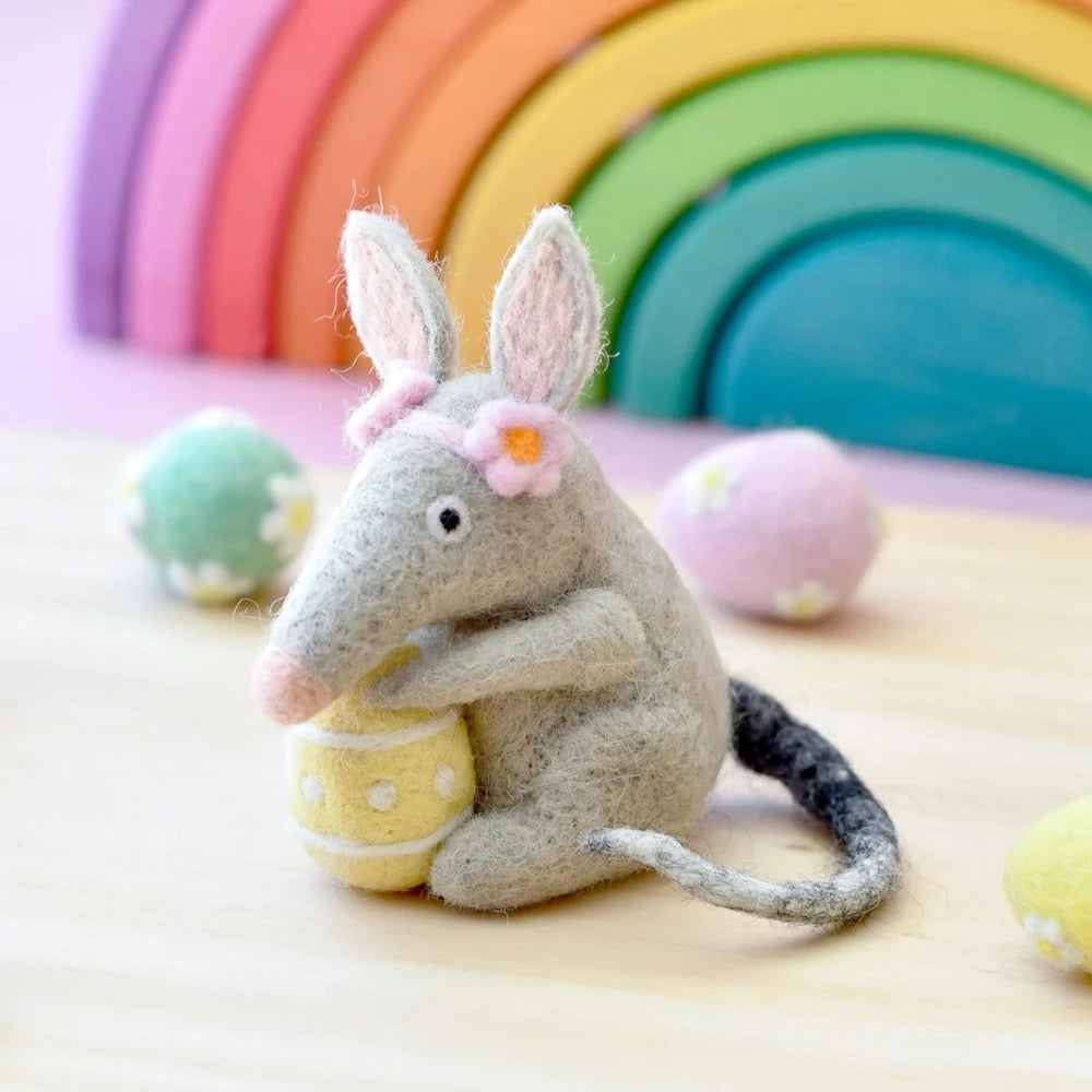 TARA TREASURES FELT BILBY WITH EASTER EGG
