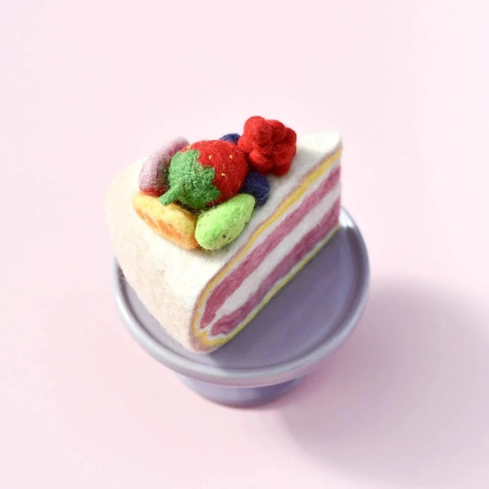 TARA TREASURES FELT FRESH FRUIT TORTE CAKE SLICE