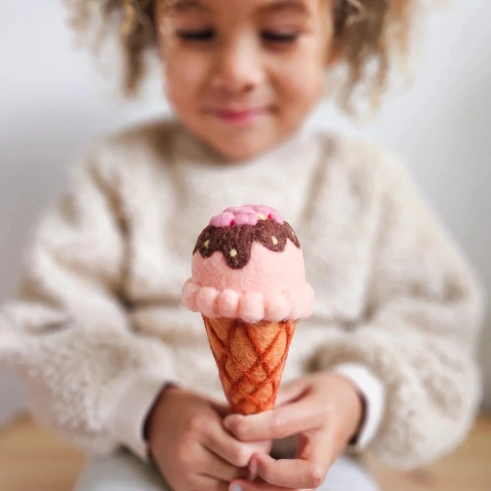 TARA TREASURES FELT STRAWBERRY SORBET ICE CREAM