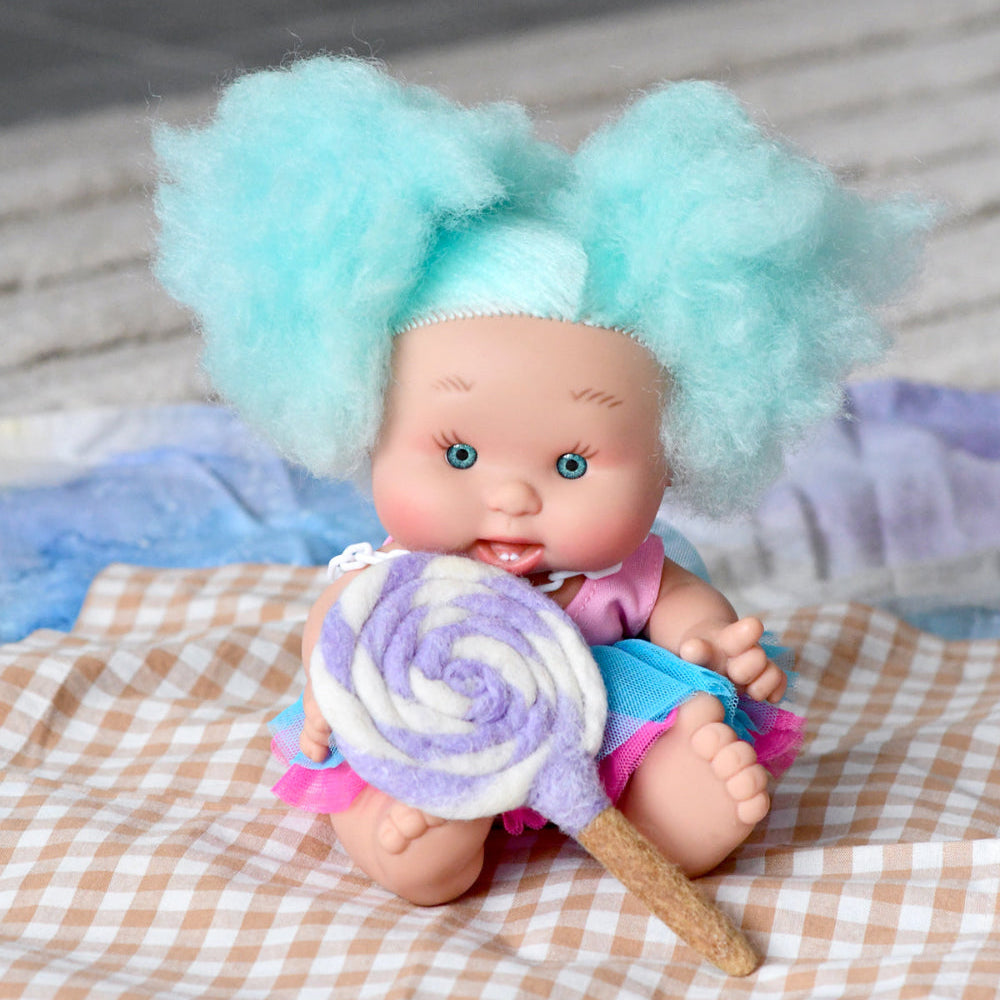 TARA TREASURES FELT PURPLE AND WHITE SWIRL LOLLIPOP