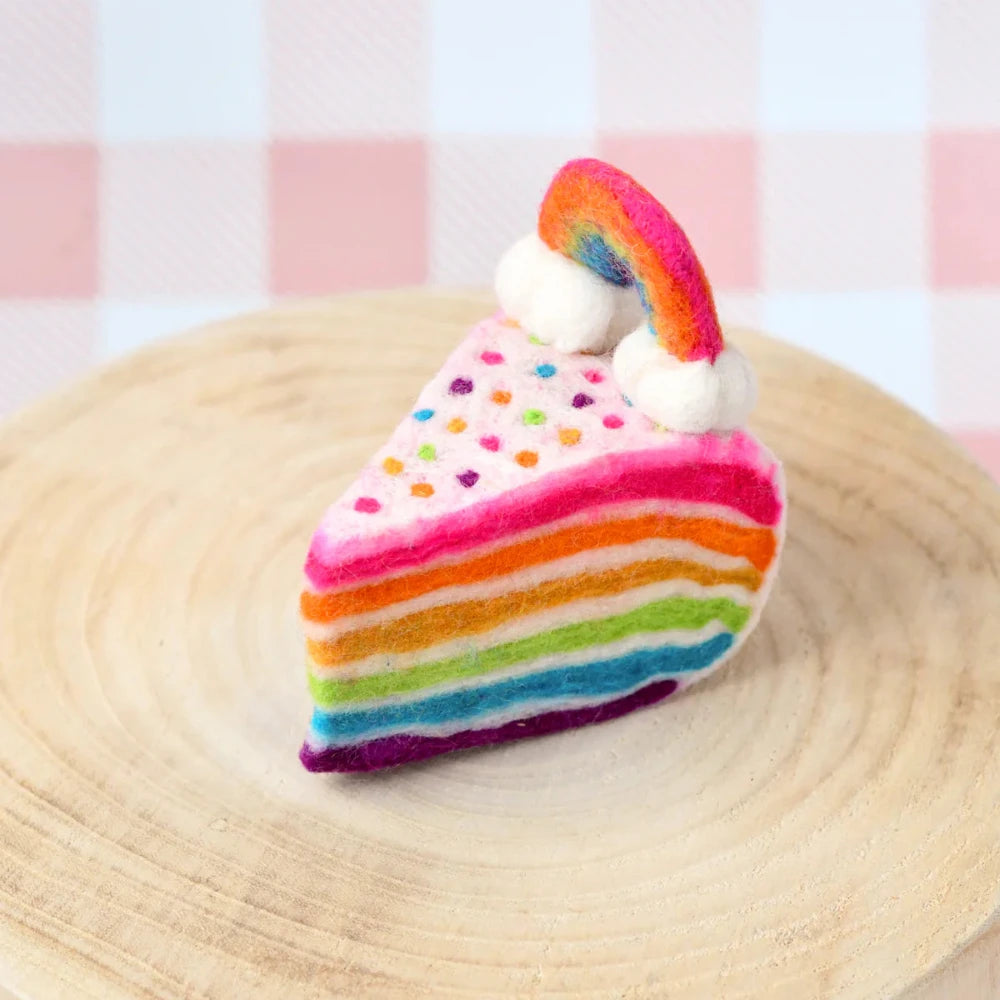 TARA TREASURES FELT RAINBOW CAKE SLICE