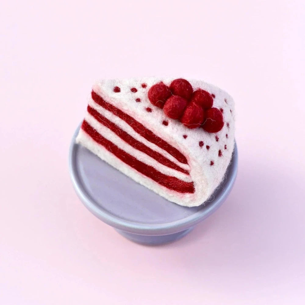 TARA TREASURES FELT RED VELVET CAKE SLICE