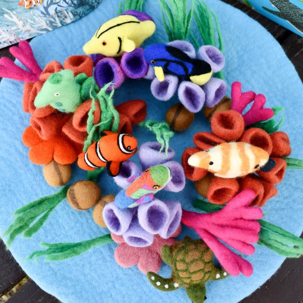 TARA TREASURES CORAL SEAFOAM PLAY MAT