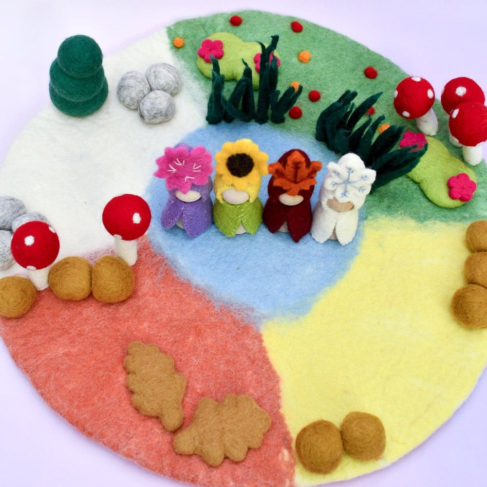 TARA TREASURES FELT FOUR SEASONS PLAY MAT (45CM DIAMETER)