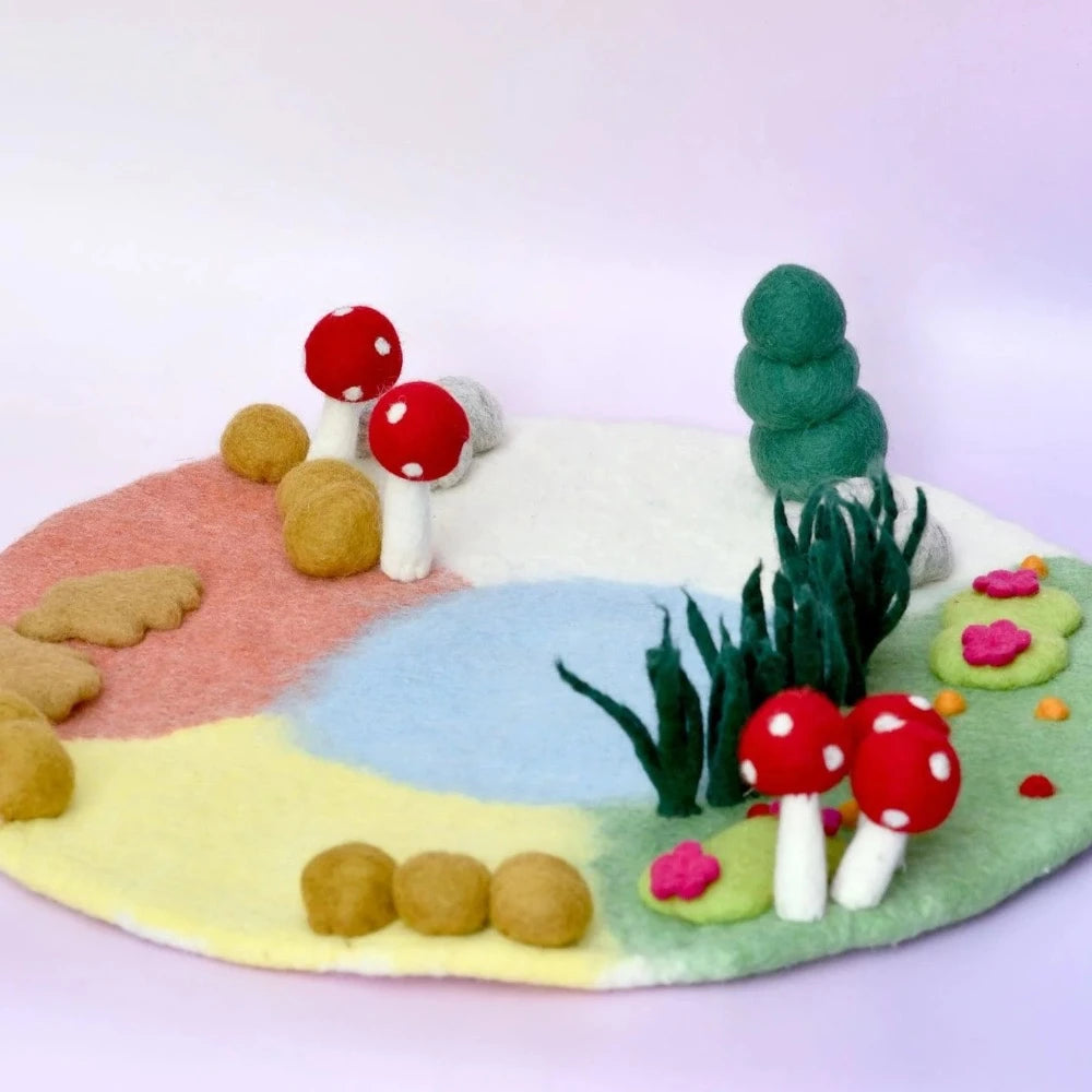 TARA TREASURES FELT FOUR SEASONS PLAY MAT (45CM DIAMETER)