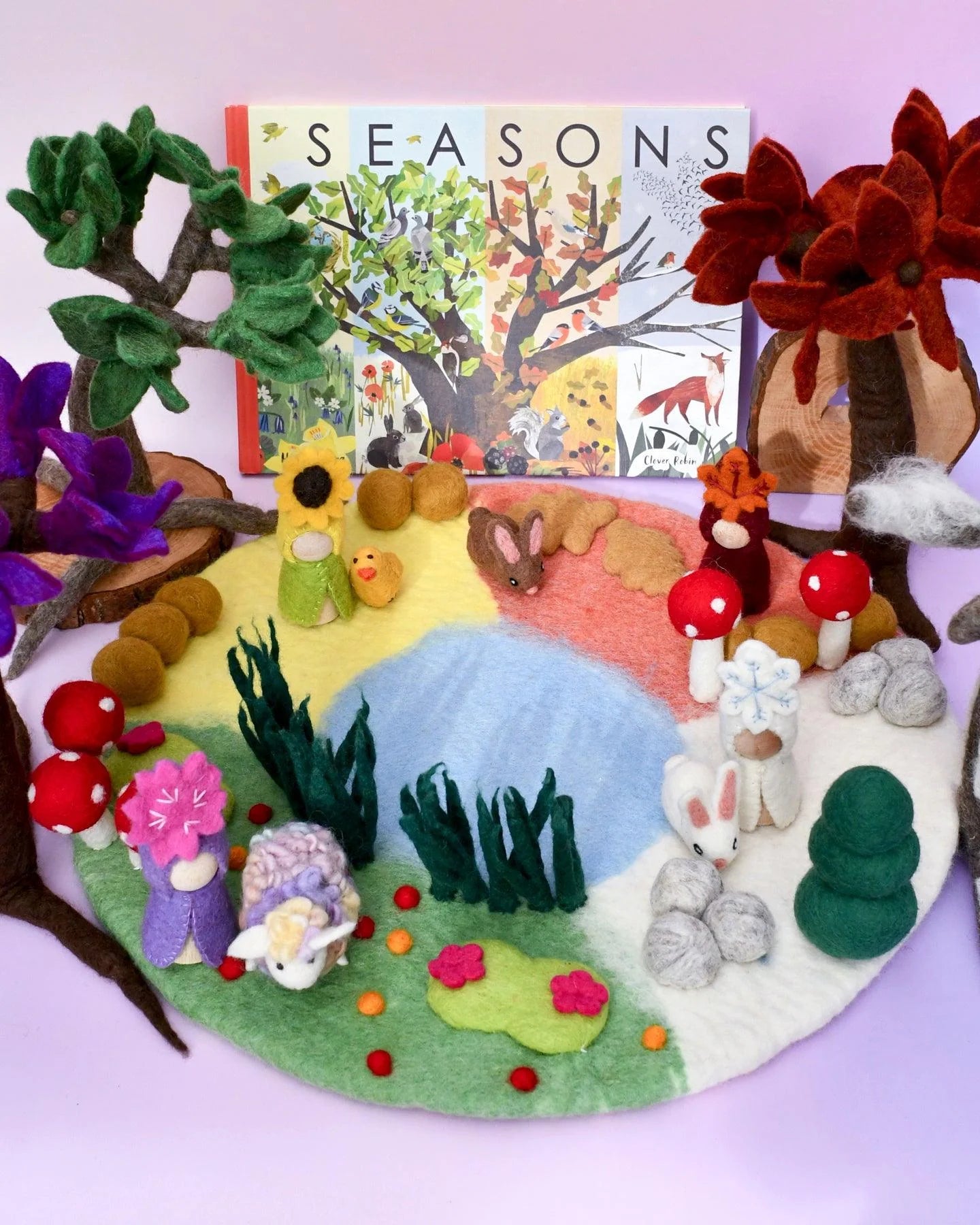 TARA TREASURES FELT FOUR SEASONS PLAY MAT (45CM DIAMETER)