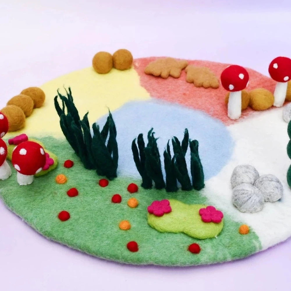 TARA TREASURES FELT FOUR SEASONS PLAY MAT (45CM DIAMETER)