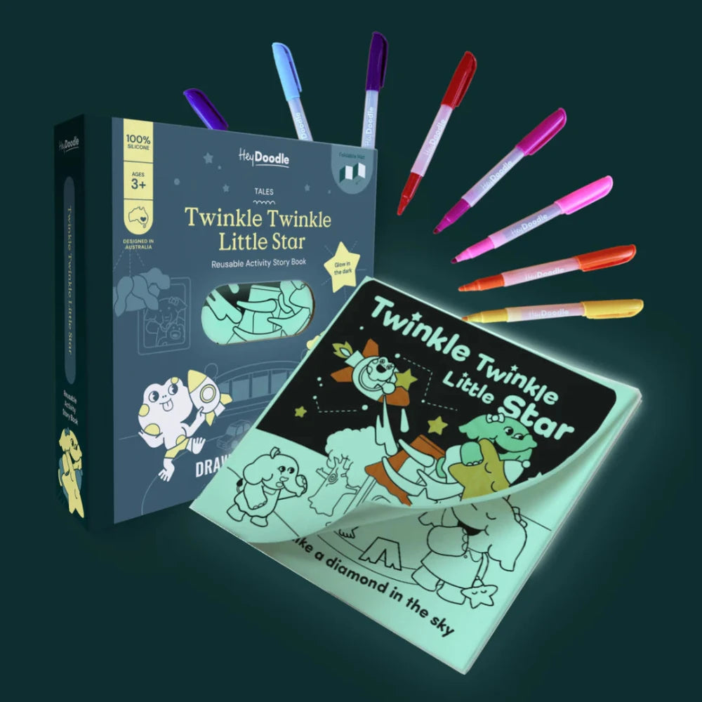 HEY DOODLE TWINKLE TWINKLE TALES REUSABLE COLOURING BOOK