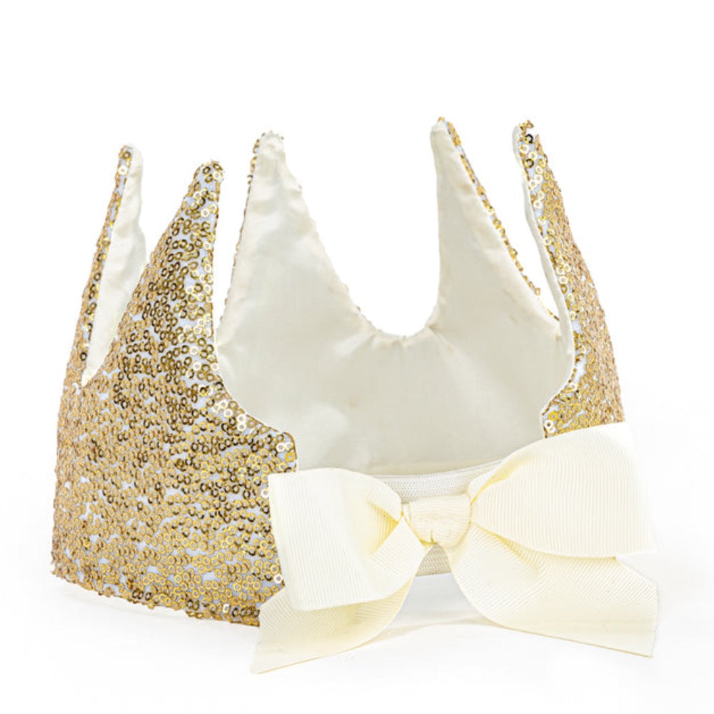 GREAT PRETENDER GOLD SEQUIN CROWN