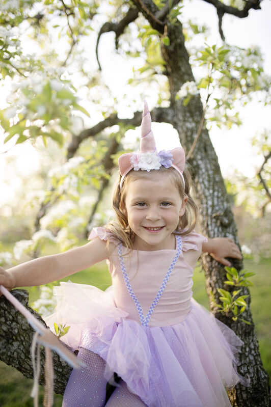 GREAT PRETENDER PINK UNICORN DRESS WITH HEADBAND 5-6