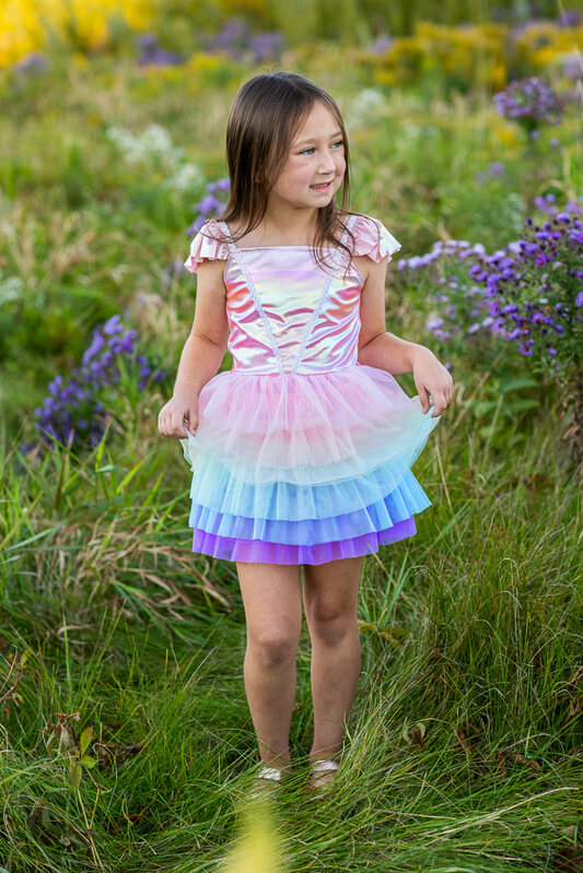 GREAT PRETENDER RAINBOW RUFFLE TUTU DRESS