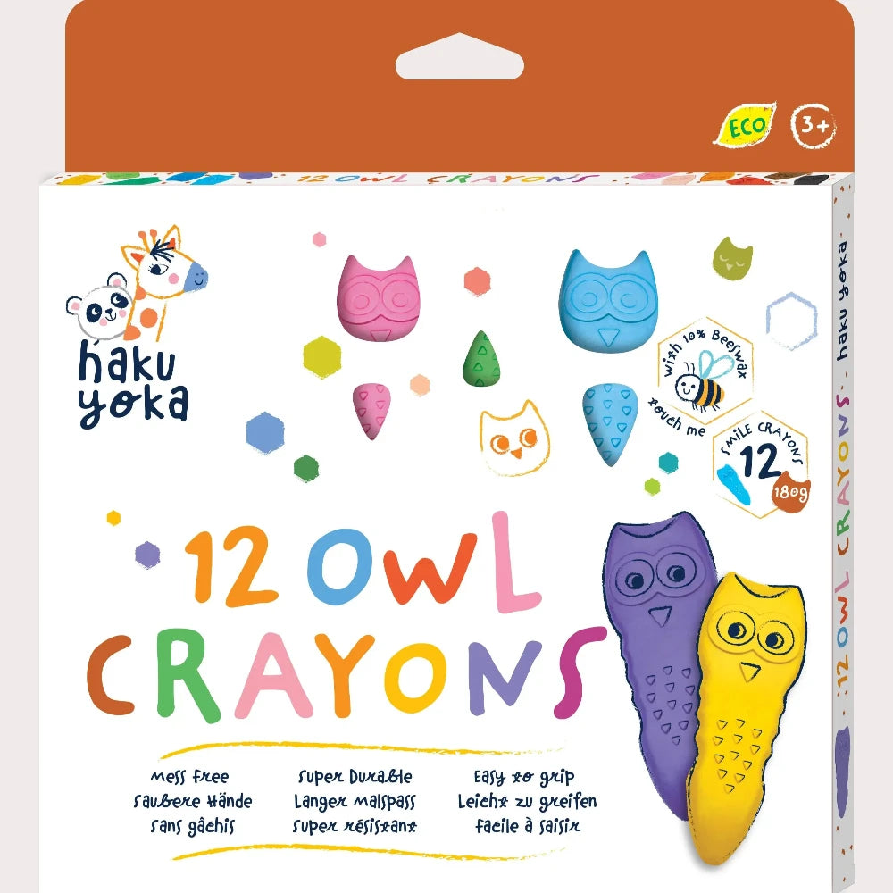 HAKU YOKA 12 OWL CRAYONS