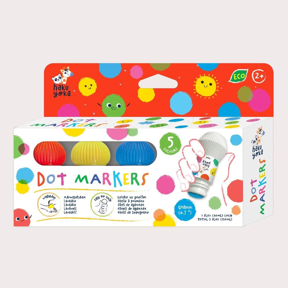 HAKU YOKA DOT MARKERS 5PACK ORIGINAL COLOURS