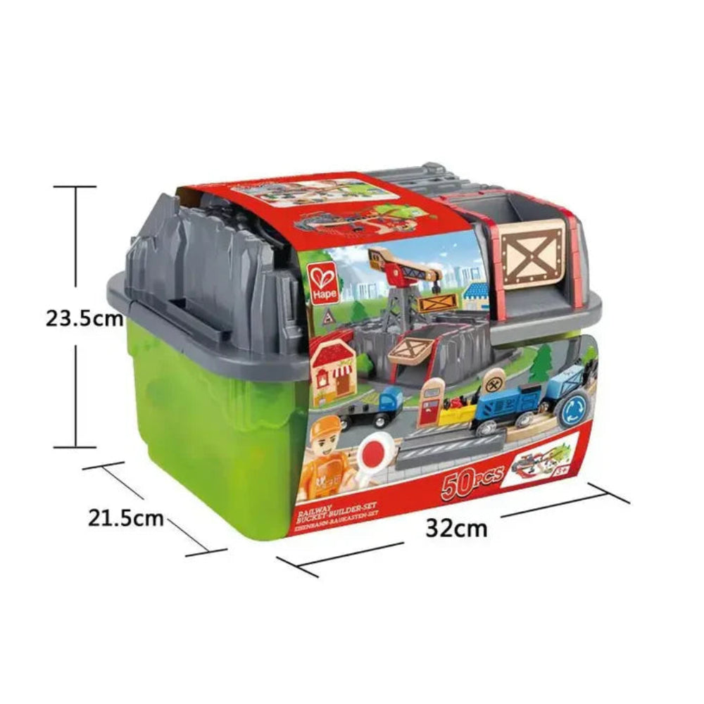 HAPE RAILWAY BUCKET BUILDER SET 50PC