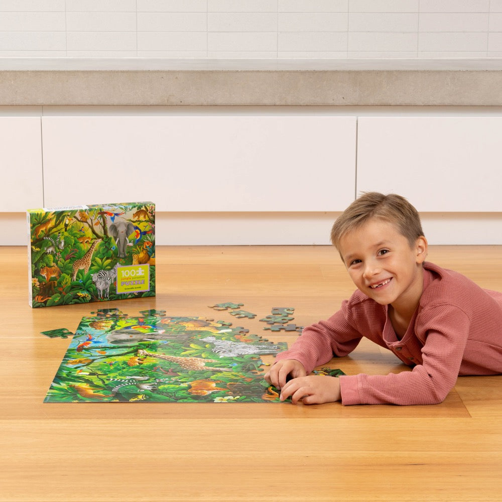 CROCODILE CREEK HOLOGRAPHIC PUZZLE JUNGLE PARADISE 100 PIECE