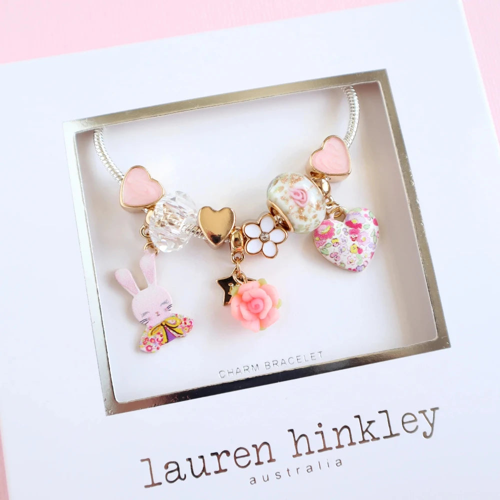 LAUREN HINKLEY PETITE FLEUR BUN BUN CHARM BRACELET