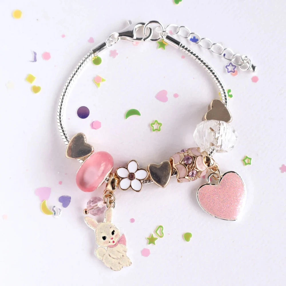 LAUREN HINKLEY FLORAL DREAMS BUNNY CHARM BRACELET