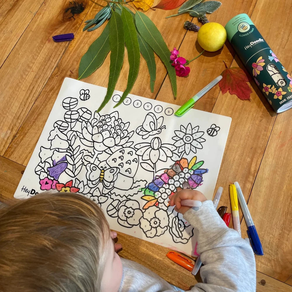 HEY DOODLE MINI MAT FLOWER POWER