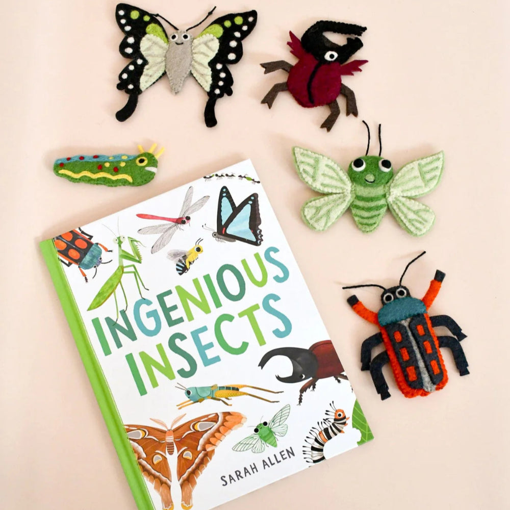 TARA TREASURES INGENIOUS INSECTS FINGER PUPPET AND BOOK SET BY SARAH ALLEN BOOK