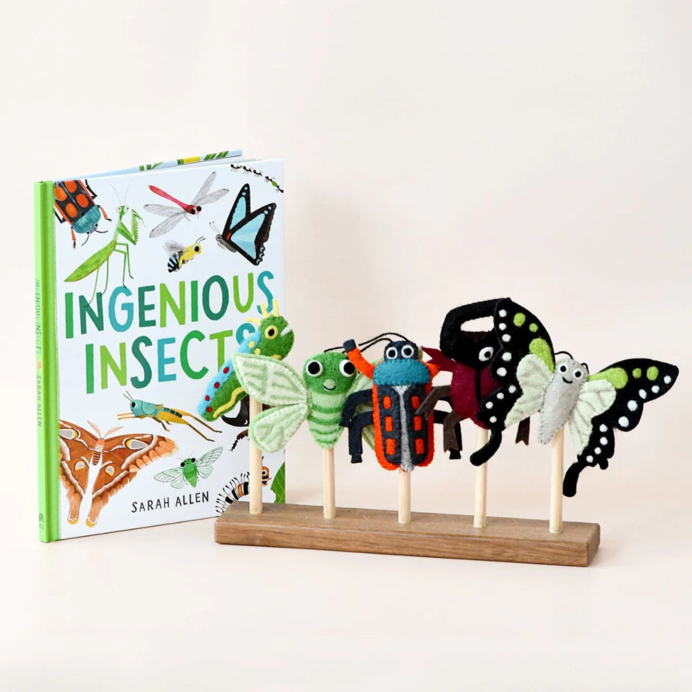 TARA TREASURES INGENIOUS INSECTS FINGER PUPPET AND BOOK SET BY SARAH ALLEN BOOK
