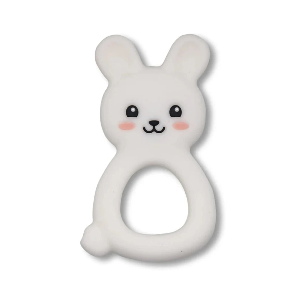 SILICONE BUNNY TEETHER WHITE