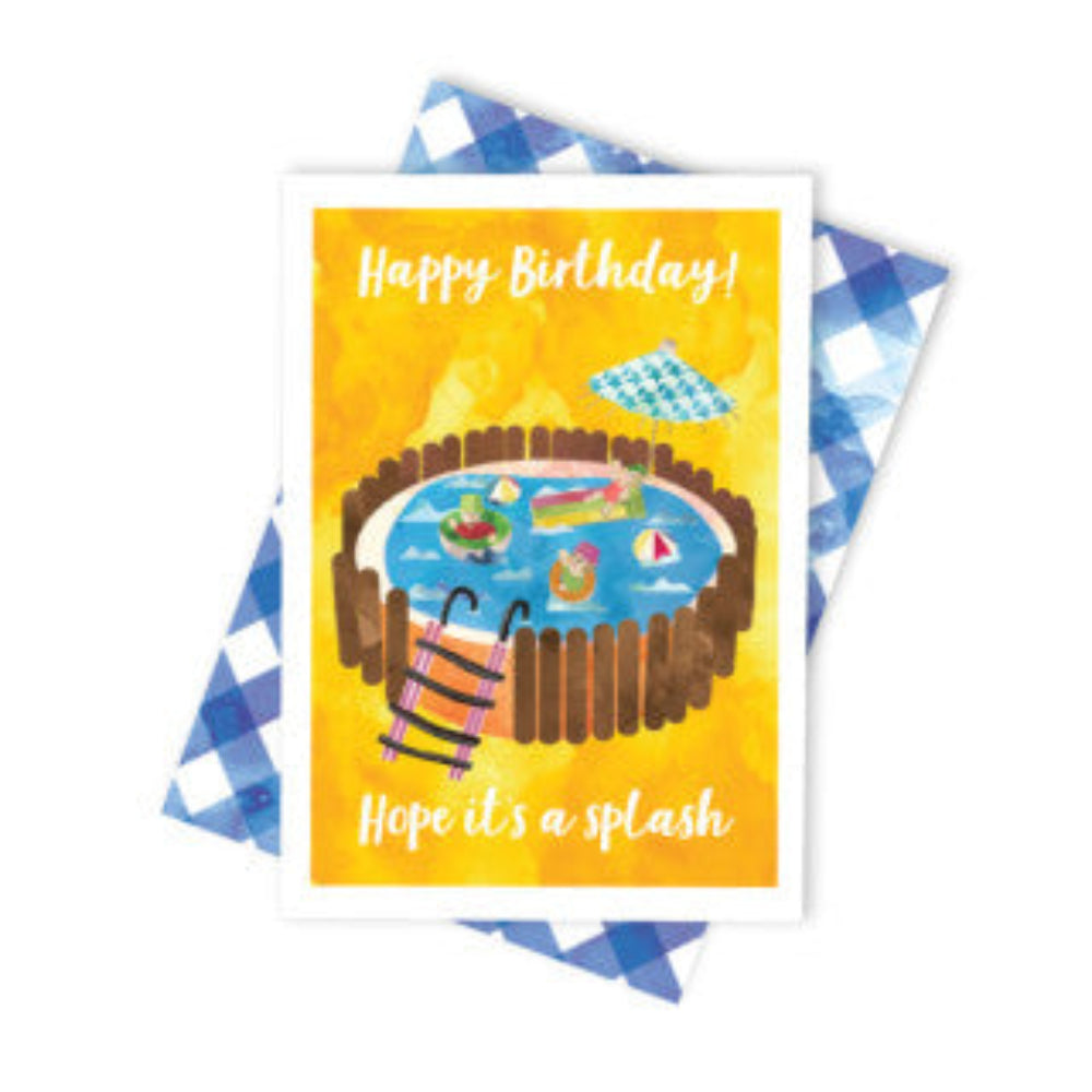 CANDLE BARK JELLY POOL BIRTHDAY CAKE CARD