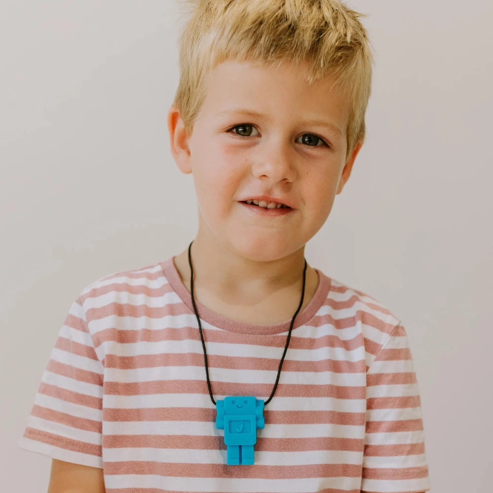 JELLYSTONE DESIGNS SILICONE PENDANT ROBOT GRASSY GREEN
