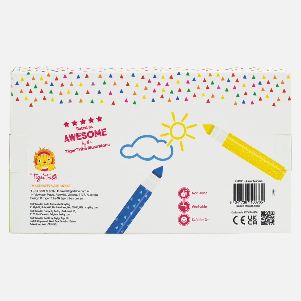 TIGER TRIBE JUNIOR MARKERS PACK 12