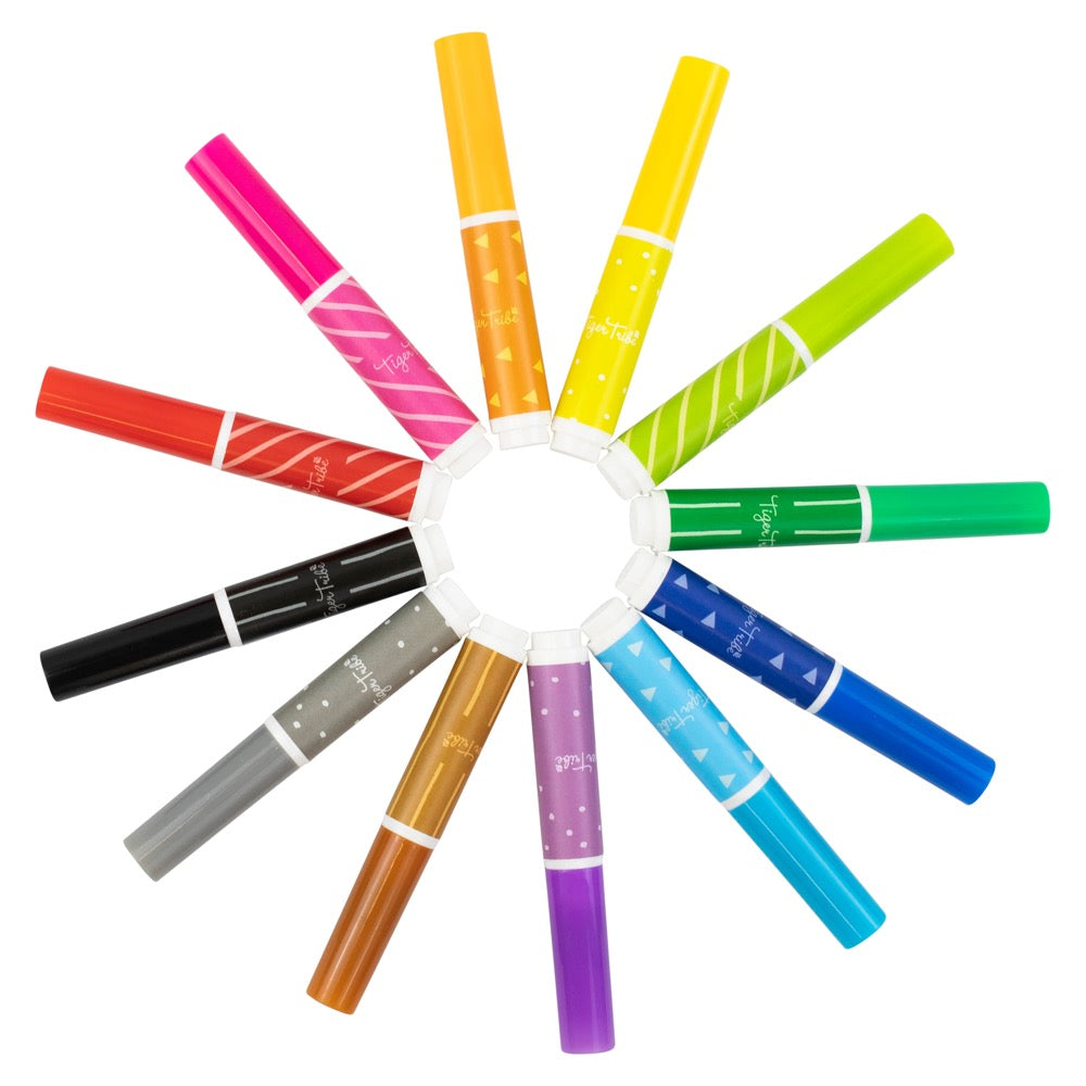 TIGER TRIBE JUNIOR MARKERS PACK 12