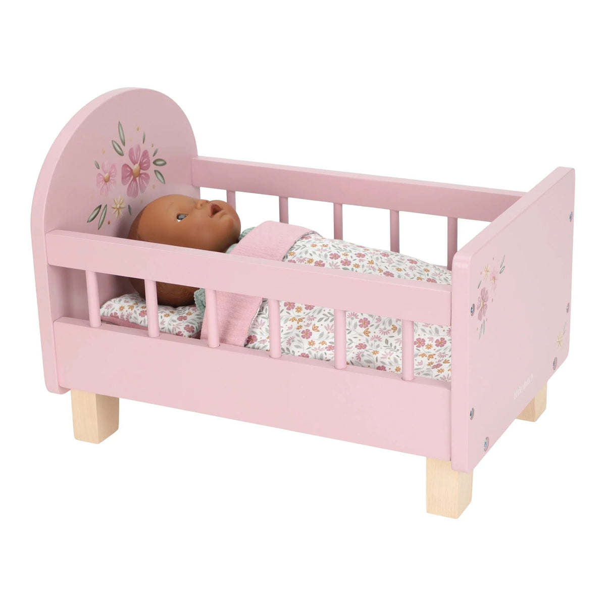 LITTLE DUTCH DOLL BED WITH TEXTILES